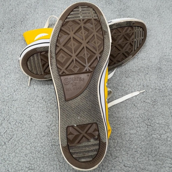 Converse Chuck Taylor All Star Shoes Womens 9.5 Yellow High Top Canvas Sneakers - Picture 9 of 14